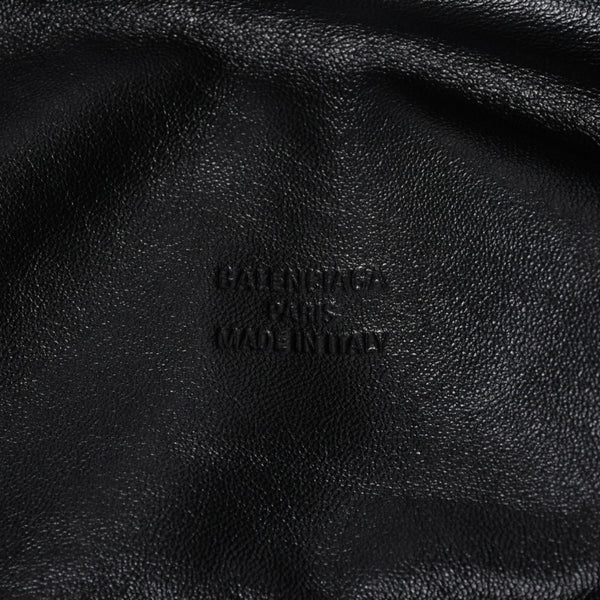 New unused BALENCIAGA handbag shirt bag close bag 811677 cotton green used 4a000856