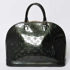 LOUIS VUITTON Alma GM handbag M91612 Monogram Vernis Brugnuit Gold hardware Good condition Used 4a000753