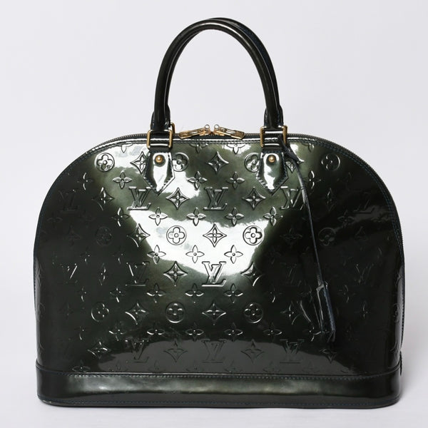 LOUIS VUITTON Alma GM handbag M91612 Monogram Vernis Brugnuit Gold hardware Good condition Used 4a000753