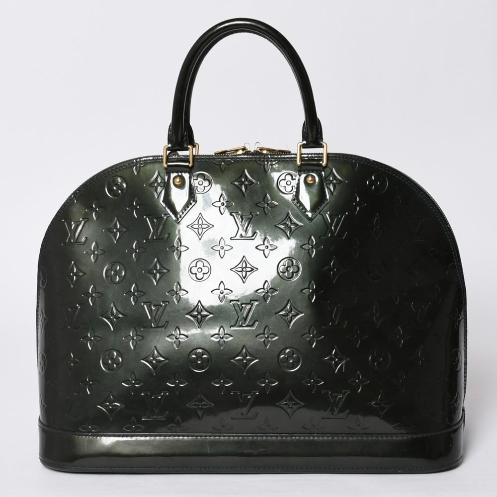 LOUIS VUITTON Alma GM handbag M91612 Monogram Vernis Brugnuit Gold hardware Good condition Used 4a000753