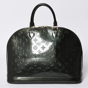 LOUIS VUITTON Alma GM handbag M91612 Monogram Vernis Brugnuit Gold hardware Good condition Used 4a000753