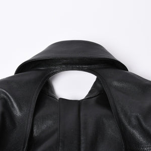 新品未使用 BALENCIAGA バレンシアガ ハンドバック シャツバッグ close bag 811992 レザー ブラック 中古 4a000855