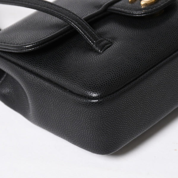 新品同様 CHANEL シャネル ストラップ クラッチ ワンショルダーバッグ AP5068 ランダム番台 ココマーク キャビアスキン 中古 4a009073
