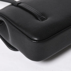 新品同様 CHANEL シャネル ストラップ クラッチ ワンショルダーバッグ AP5068 ランダム番台 ココマーク キャビアスキン 中古 4a009073