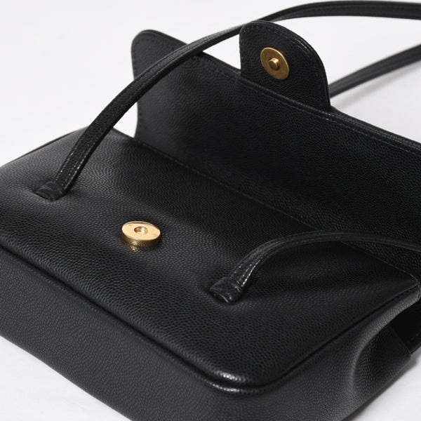 新品同様 CHANEL シャネル ストラップ クラッチ ワンショルダーバッグ AP5068 ランダム番台 ココマーク キャビアスキン 中古 4a009073
