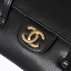 新品同様 CHANEL シャネル ストラップ クラッチ ワンショルダーバッグ AP5068 ランダム番台 ココマーク キャビアスキン 中古 4a009073