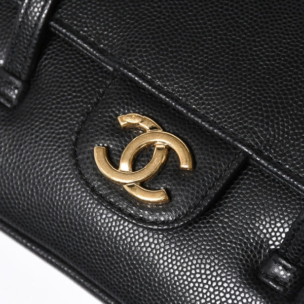 新品同様 CHANEL シャネル ストラップ クラッチ ワンショルダーバッグ AP5068 ランダム番台 ココマーク キャビアスキン 中古 4a009073