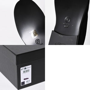 新品同様 CHANEL シャネル スウェード ローファー シューズ G47567 サイズ42 1/2 ココマーク ラムシアリング ブラック 中古 4a009087