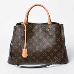 極美品 LOUIS VUITTON ルイヴィトン モンテーニュMM モノグラム ハンドバッグ M41056 ブラウン 中古 4a009085