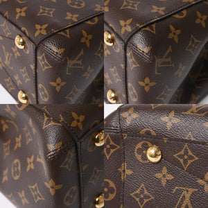 極美品 LOUIS VUITTON ルイヴィトン モンテーニュMM モノグラム ハンドバッグ M41056 ブラウン 中古 4a009085