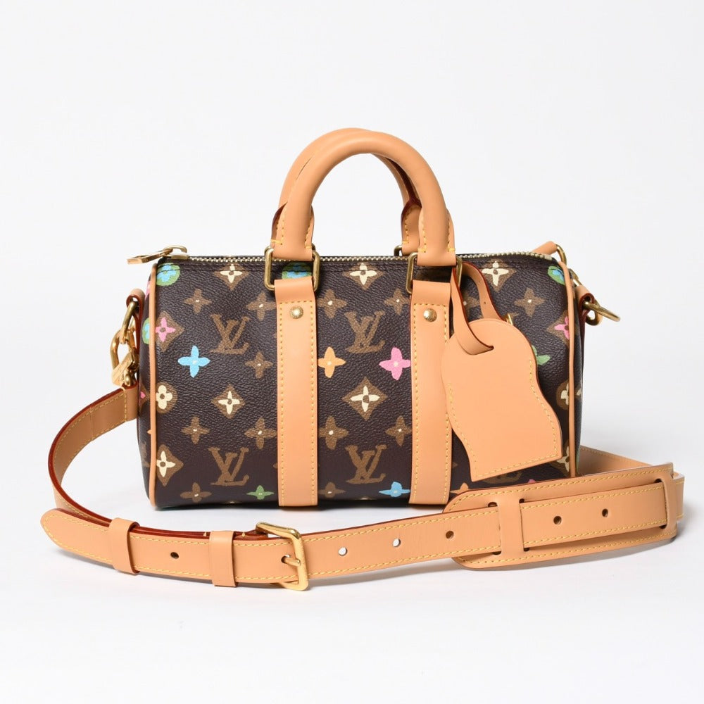 極美品 LOUIS VUITTON タイラーザクリエイター ルイヴィトン キーポルバンドリエール 25 モノグラムクラギ― ハンドバッグ レザー M24849 中古 4a009080