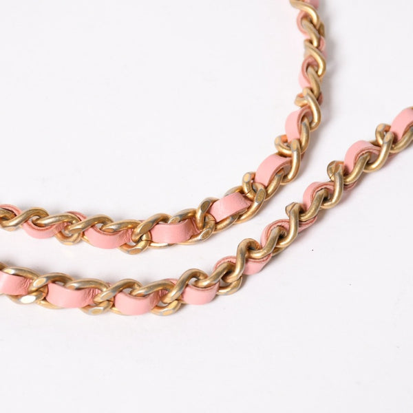 極美品 CHANEL シャネル CCフィリグリー スモール バニティバッグ ショルダーバッグ 27番台 ツイード ピンク マットゴールド金具 中古 4a009074