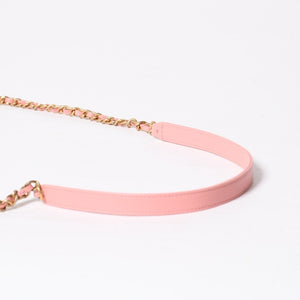 極美品 CHANEL シャネル CCフィリグリー スモール バニティバッグ ショルダーバッグ 27番台 ツイード ピンク マットゴールド金具 中古 4a009074