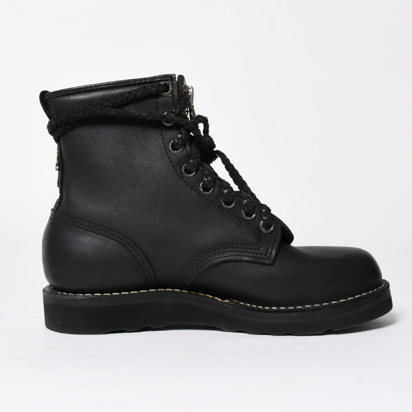 極美品 CHROME HEARTS クロムハーツ × WESCO ウエスコ FIREMAN CENTER ZIP ファイヤーマンブーツ サイズ8 1/2E ブラック 中古 4a009092