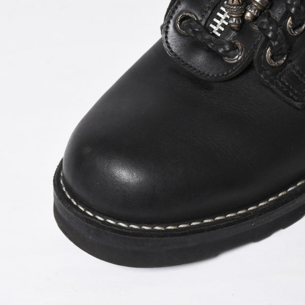 極美品 CHROME HEARTS クロムハーツ × WESCO ウエスコ FIREMAN CENTER ZIP ファイヤーマンブーツ サイズ8 1/2E ブラック 中古 4a009092