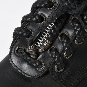 極美品 CHROME HEARTS クロムハーツ × WESCO ウエスコ FIREMAN CENTER ZIP ファイヤーマンブーツ サイズ8 1/2E ブラック 中古 4a009092