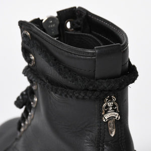 極美品 CHROME HEARTS クロムハーツ × WESCO ウエスコ FIREMAN CENTER ZIP ファイヤーマンブーツ サイズ8 1/2E ブラック 中古 4a009092