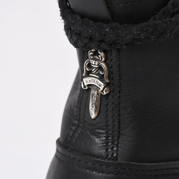 極美品 CHROME HEARTS クロムハーツ × WESCO ウエスコ FIREMAN CENTER ZIP ファイヤーマンブーツ サイズ8 1/2E ブラック 中古 4a009092