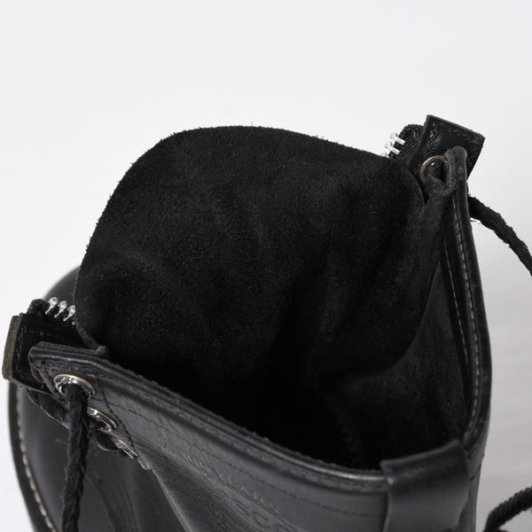 極美品 CHROME HEARTS クロムハーツ × WESCO ウエスコ FIREMAN CENTER ZIP ファイヤーマンブーツ サイズ8 1/2E ブラック 中古 4a009092