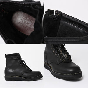 極美品 CHROME HEARTS クロムハーツ × WESCO ウエスコ FIREMAN CENTER ZIP ファイヤーマンブーツ サイズ8 1/2E ブラック 中古 4a009092