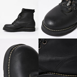 極美品 CHROME HEARTS クロムハーツ × WESCO ウエスコ FIREMAN CENTER ZIP ファイヤーマンブーツ サイズ8 1/2E ブラック 中古 4a009092