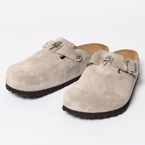 新品未使用 CHROME HEARTS クロムハーツ × BIRKENSTOCK ビルケンシュトック BOSTON ボストン ミュール サイズ44 ガンスリンガー 中古 4a009116