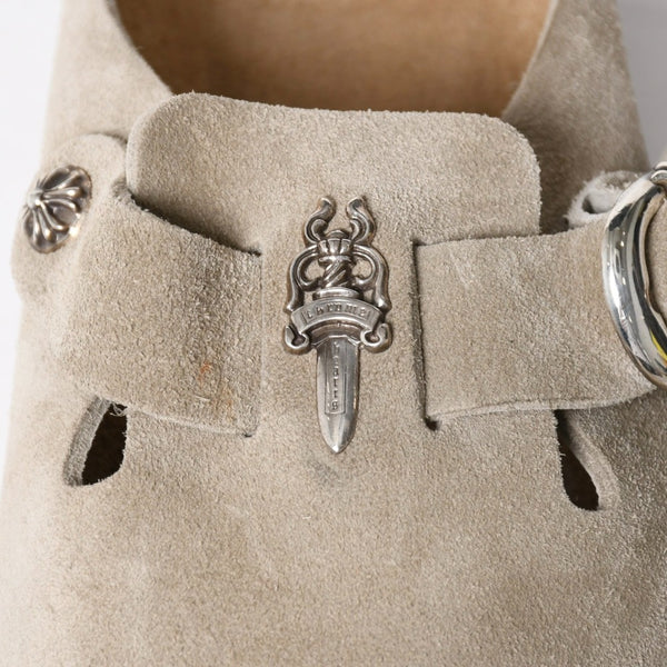 新品未使用 CHROME HEARTS クロムハーツ × BIRKENSTOCK ビルケンシュトック BOSTON ボストン ミュール サイズ44 ガンスリンガー 中古 4a009116