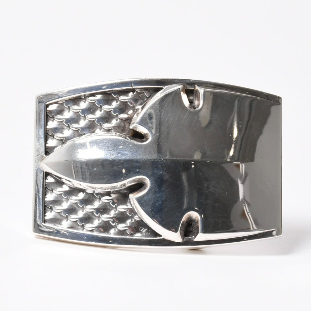 CHROME HEARTS クロムハーツ BUCKL MIL FLERKNEE フレアニー バックル 重量約224.25g 2007/.923刻印 シルバー923 美品 中古 4a008569