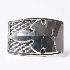 CHROME HEARTS クロムハーツ BUCKL MIL FLERKNEE フレアニー バックル 重量約224.25g 2007/.923刻印 シルバー923 美品 中古 4a008569