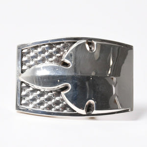 CHROME HEARTS クロムハーツ BUCKL MIL FLERKNEE フレアニー バックル 重量約224.25g 2007/.923刻印 シルバー923 美品 中古 4a008569