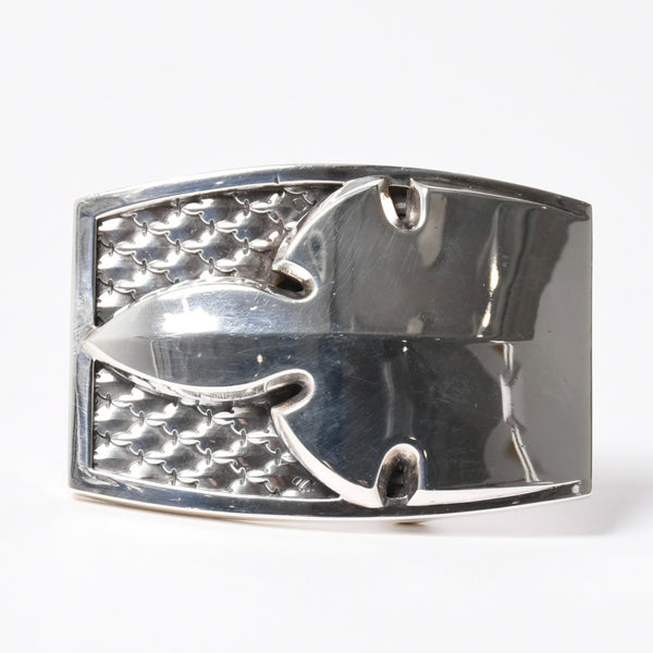 CHROME HEARTS クロムハーツ BUCKL MIL FLERKNEE フレアニー バックル 重量約224.25g 2007/.923刻印 シルバー923 美品 中古 4a008569