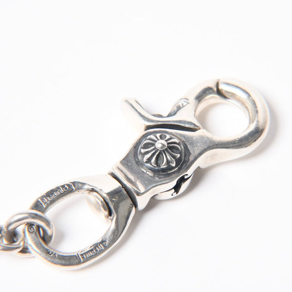 極美品 CHROME HEARTS クロムハーツ 2BALL LONG-S クロスボール ウォレットチェーン #2 2クリップ ロング 重量約211.3g 22ボール 中古 4a008855