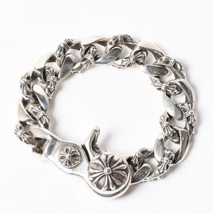 CHROME HEARTS 13LINK FNCY CHN LNK 13 links fancy chain bracelet Weight 124.28g Total length approx. 22cm Good condition Used 4a008568