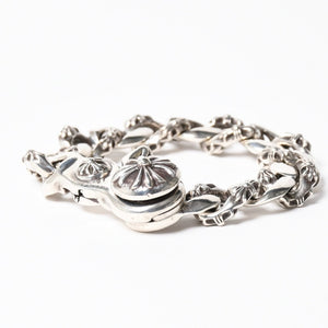 CHROME HEARTS 13LINK FNCY CHN LNK 13 links fancy chain bracelet Weight 124.28g Total length approx. 22cm Good condition Used 4a008568