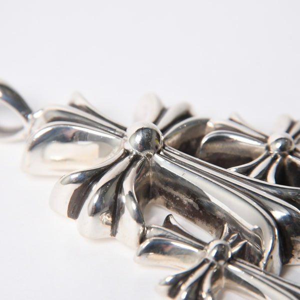 極美品 CHROME HEARTS クロムハーツ トリプルクロス 3CH CRS SML 3CH クロス シルバーペンダントトップ シルバー 925 中古 4a008603