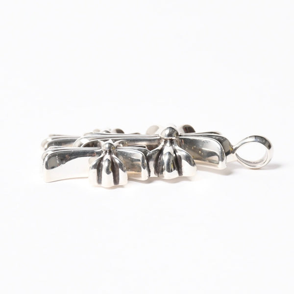 極美品 CHROME HEARTS クロムハーツ トリプルクロス 3CH CRS SML 3CH クロス シルバーペンダントトップ シルバー 925 中古 4a008603