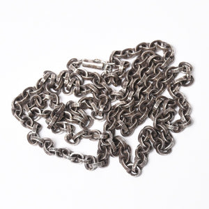 極美品 CHROME HEARTS クロムハーツ PAPER CHAIN 30INCH ペーパーチェーン ネックレス 30インチ 重量約47.6g シルバー925 中古 4a008857