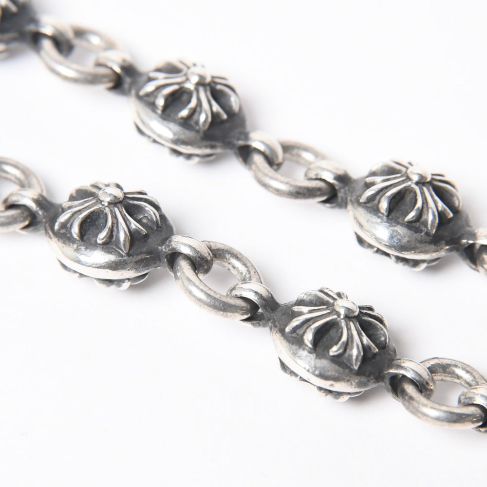 極美品 CHROME HEARTS クロムハーツ 2BALL LONG-S クロスボール ウォレットチェーン #2 2クリップ ロング 重量約211.3g 22ボール 中古 4a008855
