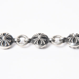 極美品 CHROME HEARTS クロムハーツ 2BALL LONG-S クロスボール ウォレットチェーン #2 2クリップ ロング 重量約211.3g 22ボール 中古 4a008855