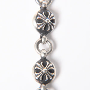 極美品 CHROME HEARTS クロムハーツ 2BALL LONG-S クロスボール ウォレットチェーン #2 2クリップ ロング 重量約211.3g 22ボール 中古 4a008855