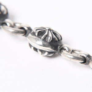 極美品 CHROME HEARTS クロムハーツ 2BALL LONG-S クロスボール ウォレットチェーン #2 2クリップ ロング 重量約211.3g 22ボール 中古 4a008855