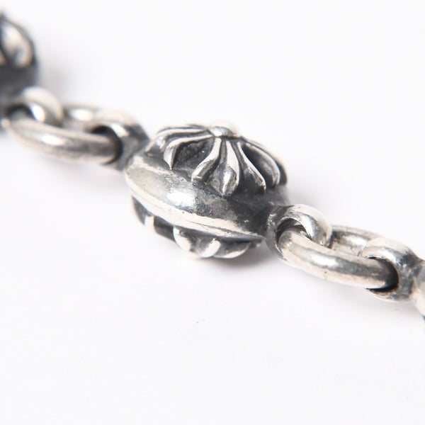 極美品 CHROME HEARTS クロムハーツ 2BALL LONG-S クロスボール ウォレットチェーン #2 2クリップ ロング 重量約211.3g 22ボール 中古 4a008855
