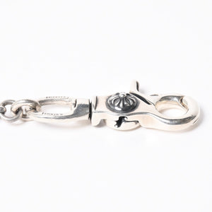 極美品 CHROME HEARTS クロムハーツ 2BALL LONG-S クロスボール ウォレットチェーン #2 2クリップ ロング 重量約211.3g 22ボール 中古 4a008855