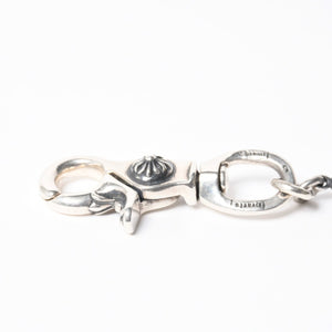 極美品 CHROME HEARTS クロムハーツ 2BALL LONG-S クロスボール ウォレットチェーン #2 2クリップ ロング 重量約211.3g 22ボール 中古 4a008855