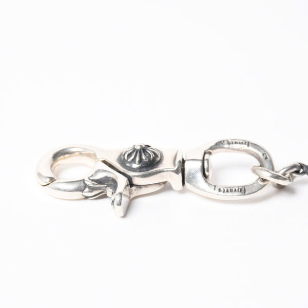 極美品 CHROME HEARTS クロムハーツ 2BALL LONG-S クロスボール ウォレットチェーン #2 2クリップ ロング 重量約211.3g 22ボール 中古 4a008855