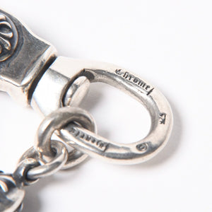 極美品 CHROME HEARTS クロムハーツ 2BALL LONG-S クロスボール ウォレットチェーン #2 2クリップ ロング 重量約211.3g 22ボール 中古 4a008855