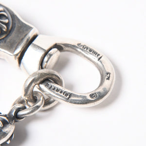 極美品 CHROME HEARTS クロムハーツ 2BALL LONG-S クロスボール ウォレットチェーン #2 2クリップ ロング 重量約211.3g 22ボール 中古 4a008855