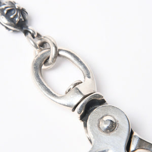 極美品 CHROME HEARTS クロムハーツ 2BALL LONG-S クロスボール ウォレットチェーン #2 2クリップ ロング 重量約211.3g 22ボール 中古 4a008855