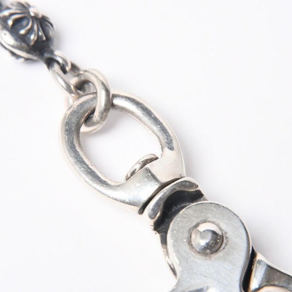 極美品 CHROME HEARTS クロムハーツ 2BALL LONG-S クロスボール ウォレットチェーン #2 2クリップ ロング 重量約211.3g 22ボール 中古 4a008855