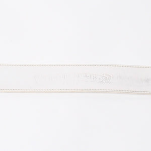 CHROME HEARTS クロムハーツ Horseshoe Revet Leather Belt Size 32 ベルト ホースシューリベット レザーベルト アイボリー シルバー金具 5個穴 美品 中古 4a008570